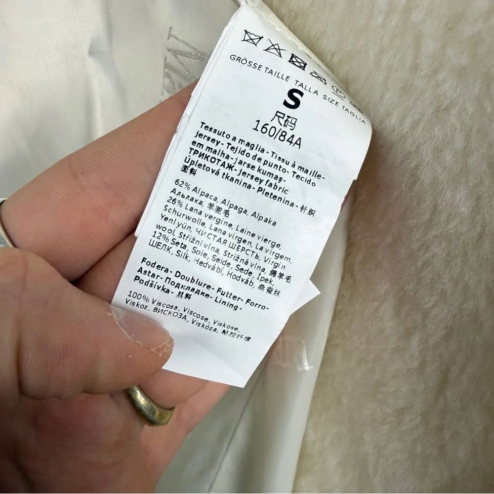 MaxMara TedGirl Alpaca Wool Silk Blend Teddy Icon Double Breasted Coat - Picture 11 of 15